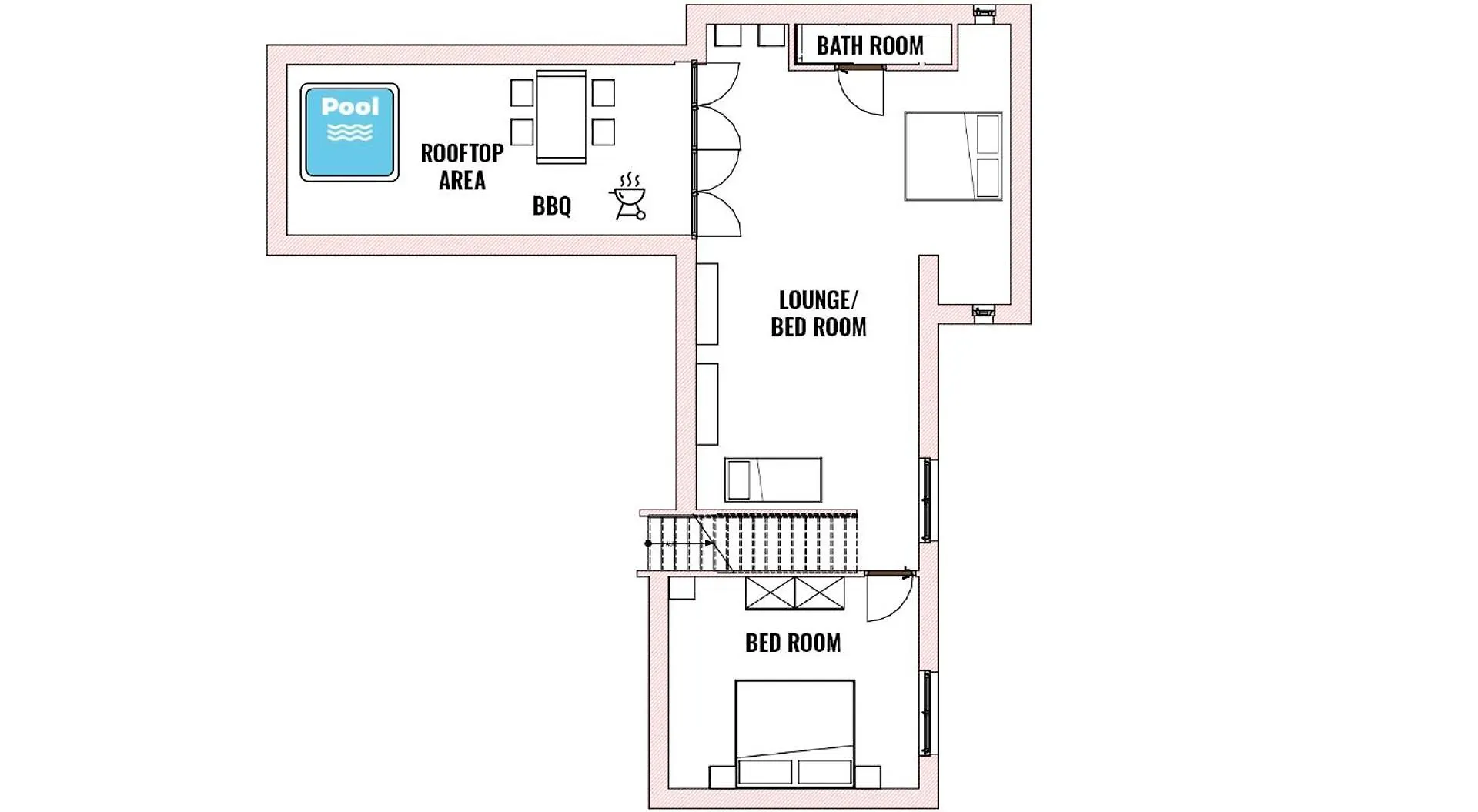 Apartment 6 Zimmer Maisonette-Penthouse Pool Dachterrasse Luxus München